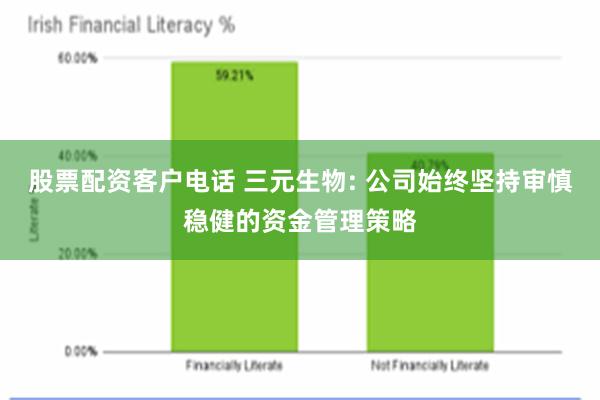 股票配资客户电话 三元生物: 公司始终坚持审慎稳健的资金管理策略